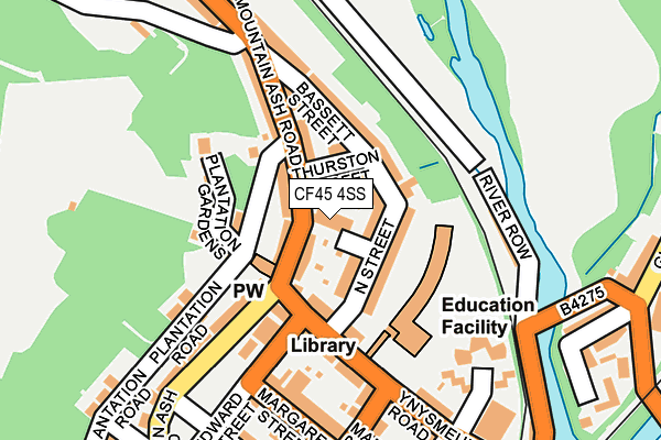 CF45 4SS map - OS OpenMap – Local (Ordnance Survey)