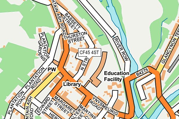 CF45 4ST map - OS OpenMap – Local (Ordnance Survey)