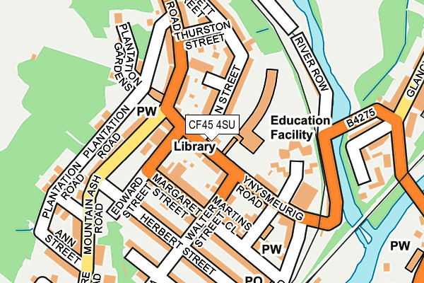 CF45 4SU map - OS OpenMap – Local (Ordnance Survey)