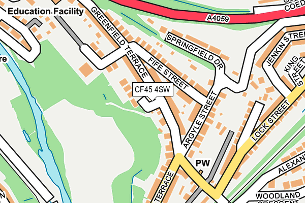 CF45 4SW map - OS OpenMap – Local (Ordnance Survey)