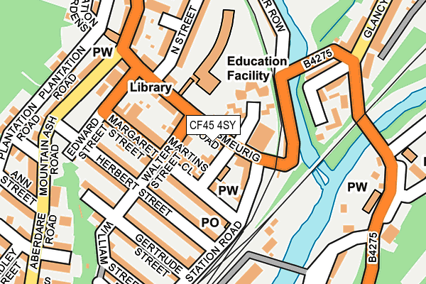 CF45 4SY map - OS OpenMap – Local (Ordnance Survey)