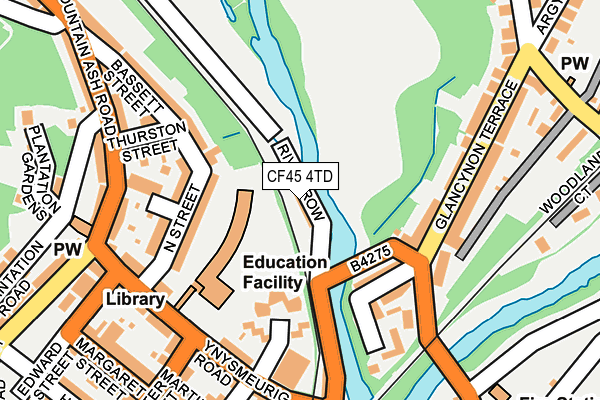 CF45 4TD map - OS OpenMap – Local (Ordnance Survey)