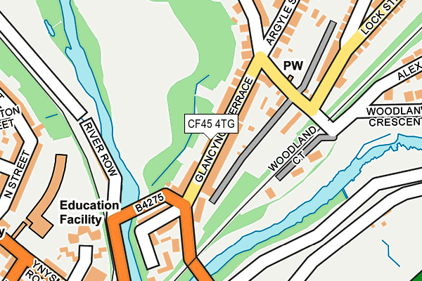 CF45 4TG map - OS OpenMap – Local (Ordnance Survey)