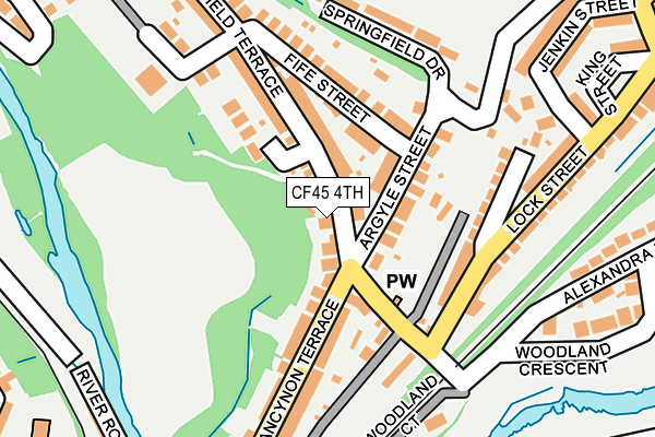 CF45 4TH map - OS OpenMap – Local (Ordnance Survey)
