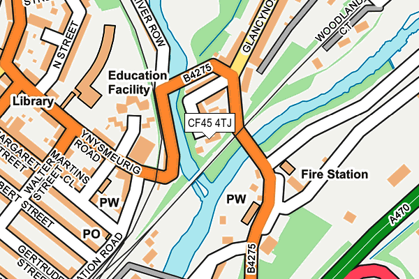 CF45 4TJ map - OS OpenMap – Local (Ordnance Survey)
