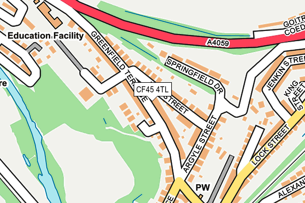 CF45 4TL map - OS OpenMap – Local (Ordnance Survey)