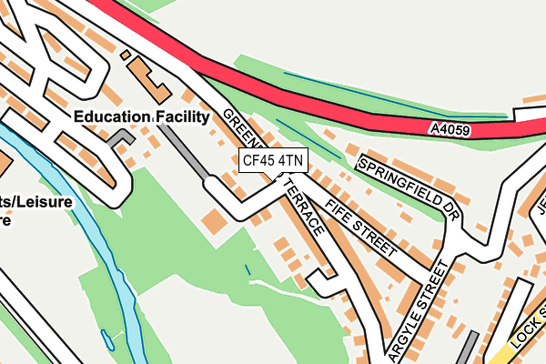 CF45 4TN map - OS OpenMap – Local (Ordnance Survey)