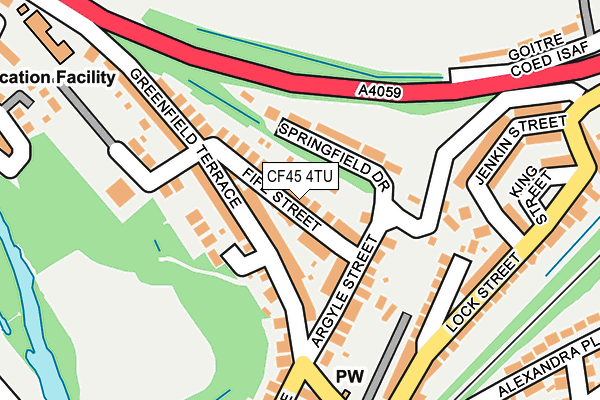 CF45 4TU map - OS OpenMap – Local (Ordnance Survey)