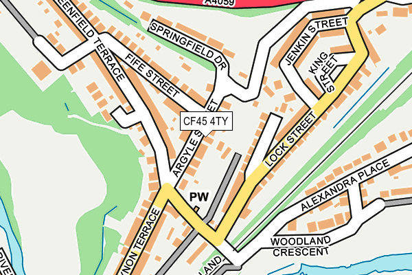 CF45 4TY map - OS OpenMap – Local (Ordnance Survey)