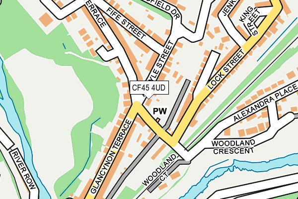 CF45 4UD map - OS OpenMap – Local (Ordnance Survey)