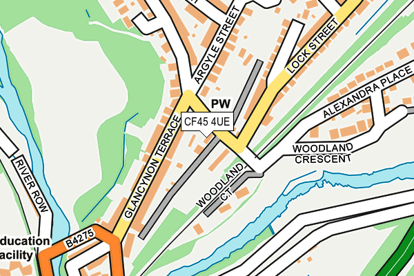 CF45 4UE map - OS OpenMap – Local (Ordnance Survey)