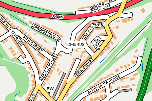 CF45 4UG map - OS OpenMap – Local (Ordnance Survey)