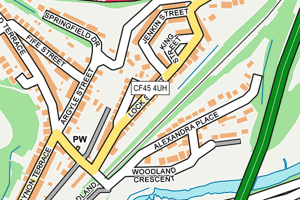 CF45 4UH map - OS OpenMap – Local (Ordnance Survey)
