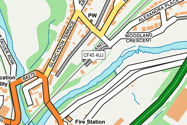 CF45 4UJ map - OS OpenMap – Local (Ordnance Survey)