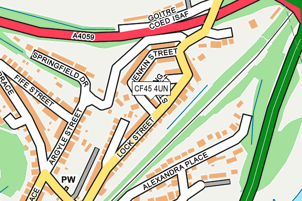 CF45 4UN map - OS OpenMap – Local (Ordnance Survey)