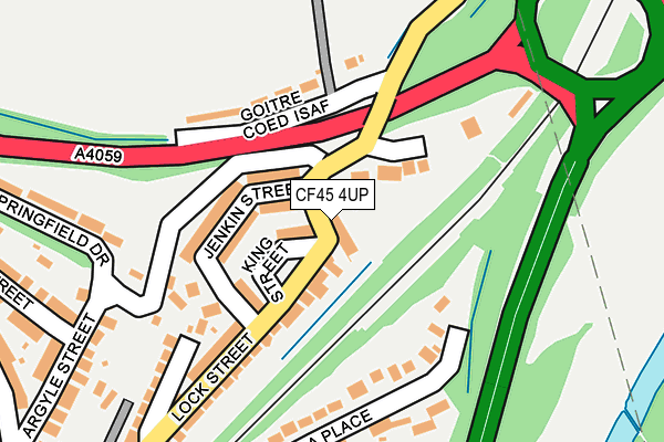 CF45 4UP map - OS OpenMap – Local (Ordnance Survey)
