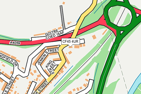CF45 4UR map - OS OpenMap – Local (Ordnance Survey)