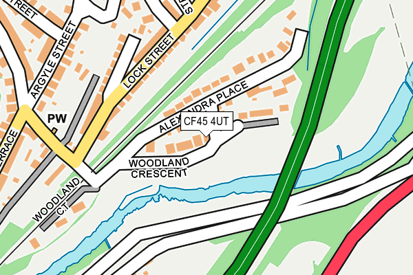 CF45 4UT map - OS OpenMap – Local (Ordnance Survey)