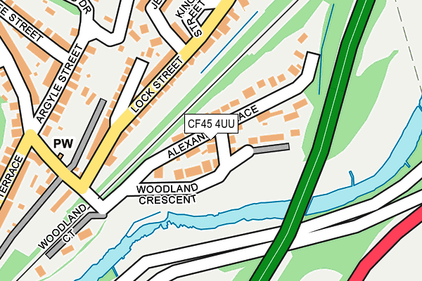 CF45 4UU map - OS OpenMap – Local (Ordnance Survey)