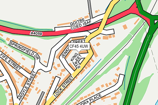 CF45 4UW map - OS OpenMap – Local (Ordnance Survey)
