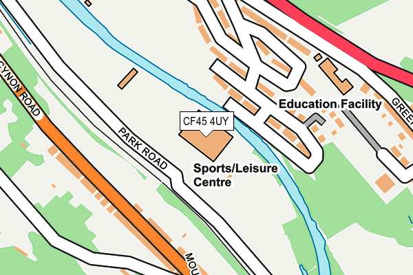 CF45 4UY map - OS OpenMap – Local (Ordnance Survey)