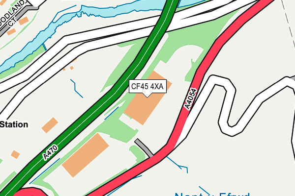 CF45 4XA map - OS OpenMap – Local (Ordnance Survey)