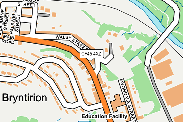 CF45 4XZ map - OS OpenMap – Local (Ordnance Survey)