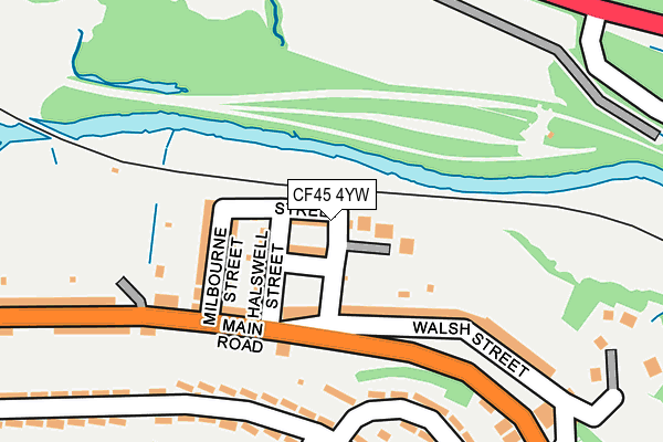 CF45 4YW map - OS OpenMap – Local (Ordnance Survey)