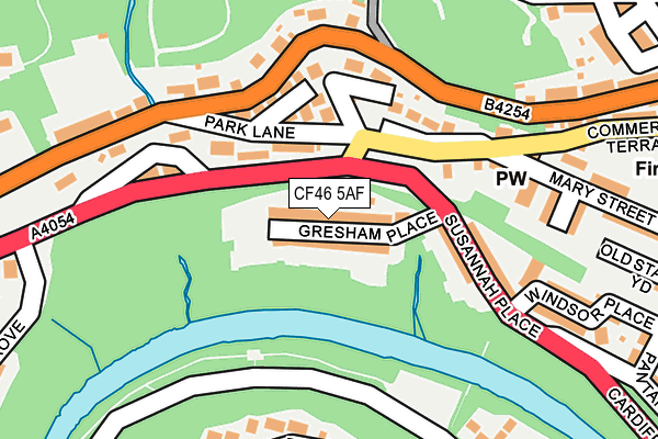 CF46 5AF map - OS OpenMap – Local (Ordnance Survey)