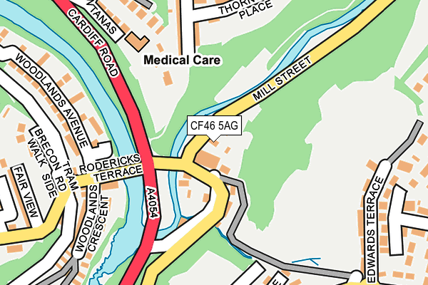 CF46 5AG map - OS OpenMap – Local (Ordnance Survey)