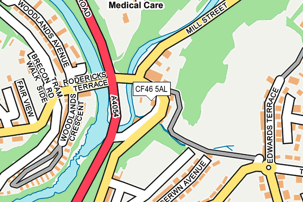 CF46 5AL map - OS OpenMap – Local (Ordnance Survey)