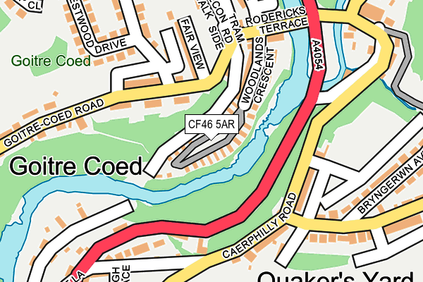 CF46 5AR map - OS OpenMap – Local (Ordnance Survey)