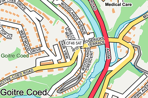 CF46 5AT map - OS OpenMap – Local (Ordnance Survey)