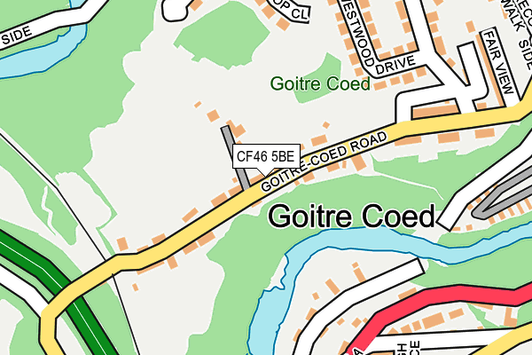 CF46 5BE map - OS OpenMap – Local (Ordnance Survey)