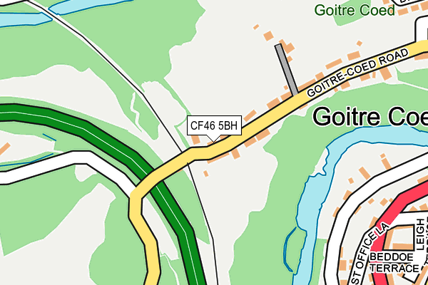 CF46 5BH map - OS OpenMap – Local (Ordnance Survey)