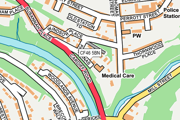 CF46 5BN map - OS OpenMap – Local (Ordnance Survey)