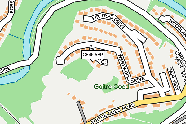 CF46 5BP map - OS OpenMap – Local (Ordnance Survey)