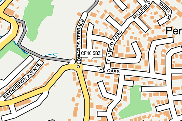 CF46 5BZ map - OS OpenMap – Local (Ordnance Survey)