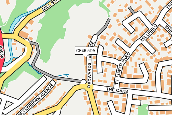 CF46 5DA map - OS OpenMap – Local (Ordnance Survey)