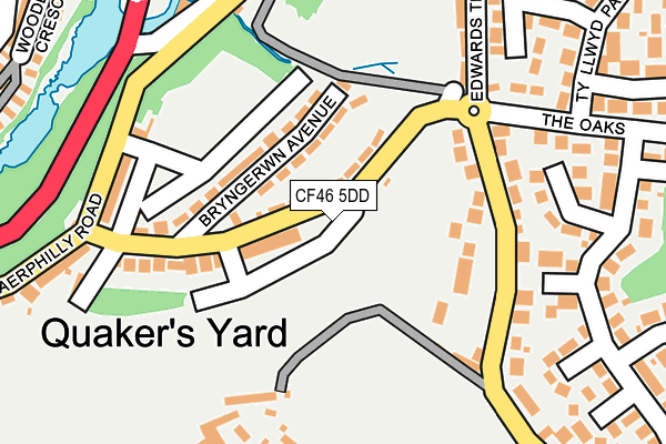 CF46 5DD map - OS OpenMap – Local (Ordnance Survey)