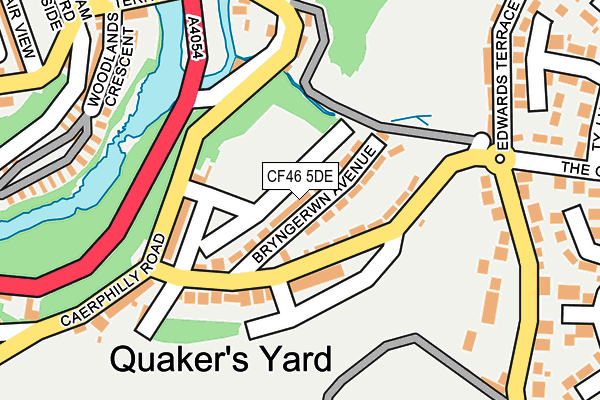 CF46 5DE map - OS OpenMap – Local (Ordnance Survey)