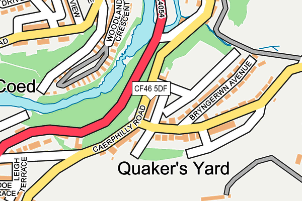 CF46 5DF map - OS OpenMap – Local (Ordnance Survey)