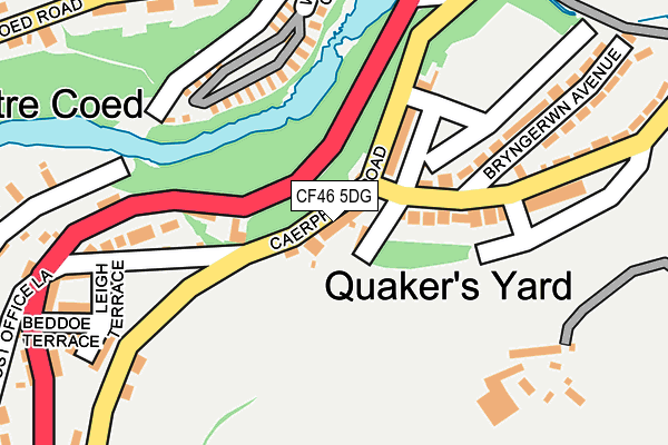 CF46 5DG map - OS OpenMap – Local (Ordnance Survey)