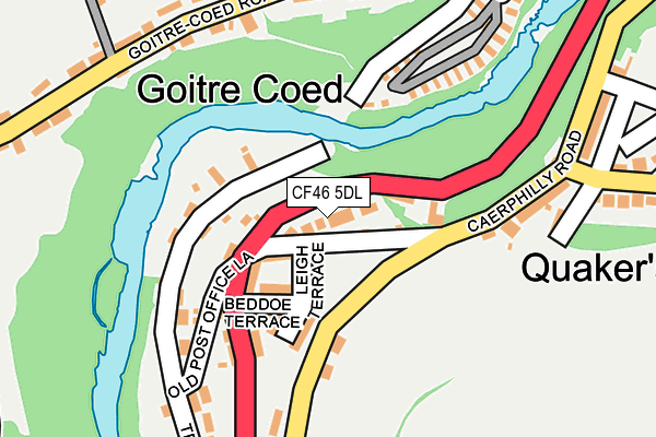 CF46 5DL map - OS OpenMap – Local (Ordnance Survey)