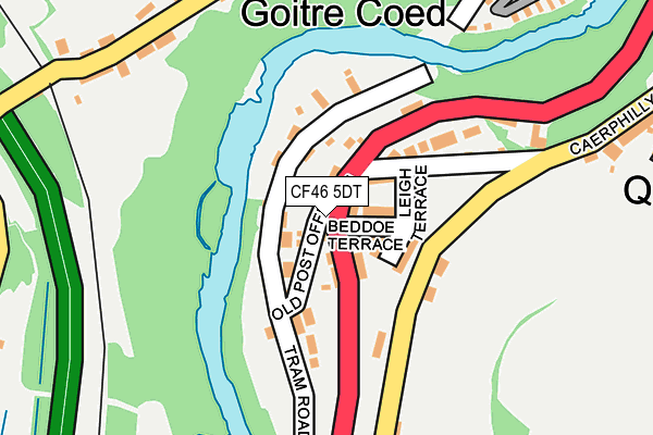 CF46 5DT map - OS OpenMap – Local (Ordnance Survey)