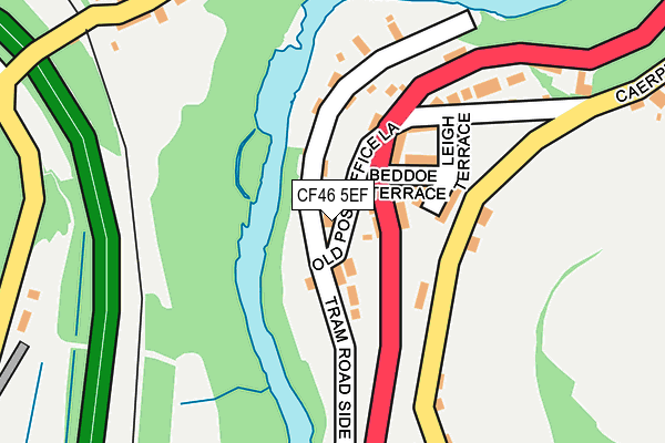 CF46 5EF map - OS OpenMap – Local (Ordnance Survey)