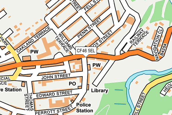 CF46 5EL map - OS OpenMap – Local (Ordnance Survey)