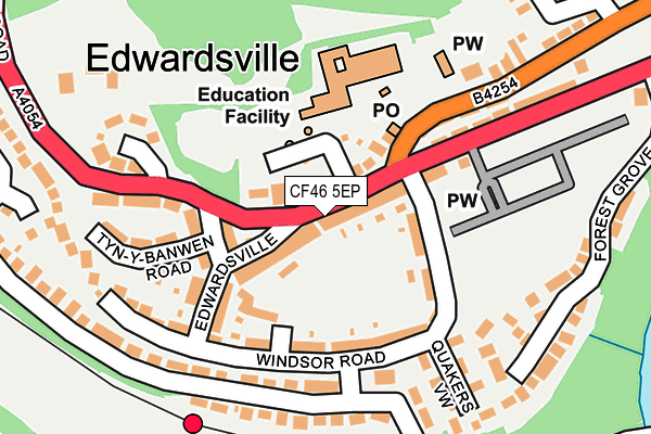 CF46 5EP map - OS OpenMap – Local (Ordnance Survey)