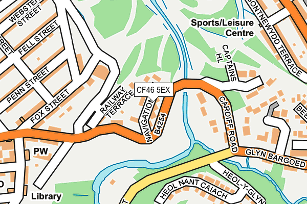 CF46 5EX map - OS OpenMap – Local (Ordnance Survey)