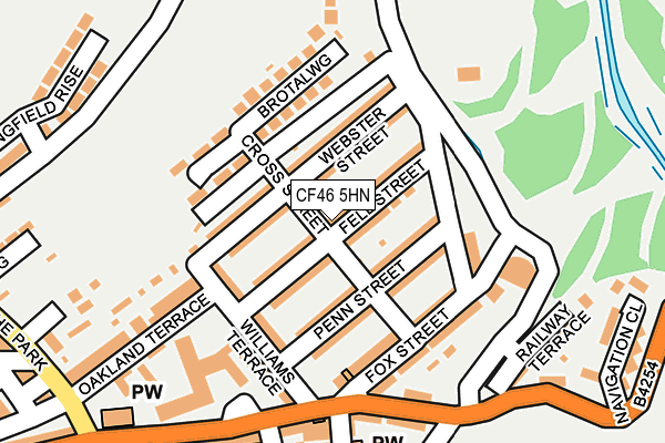 CF46 5HN map - OS OpenMap – Local (Ordnance Survey)